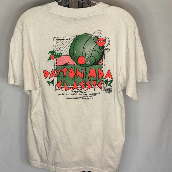 Screen Stars Cream Tee with Blue Emblem - Picture 4 of 5